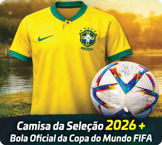 Camisa da Seleção 2026 + Bola Oficial da Copa do Mundo da FIFA